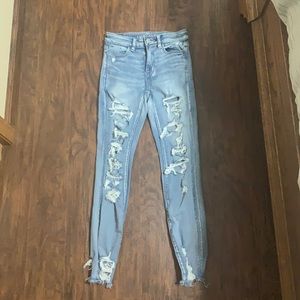 american eagle high rise jeggings